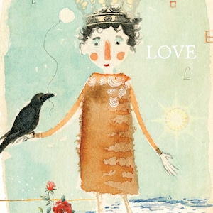 Tarjeta Sacredbee 517 Pájaro en la mano