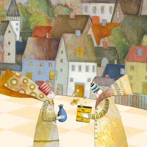 Sacredbee Druck - Hafiz alte Freunde Archival Art