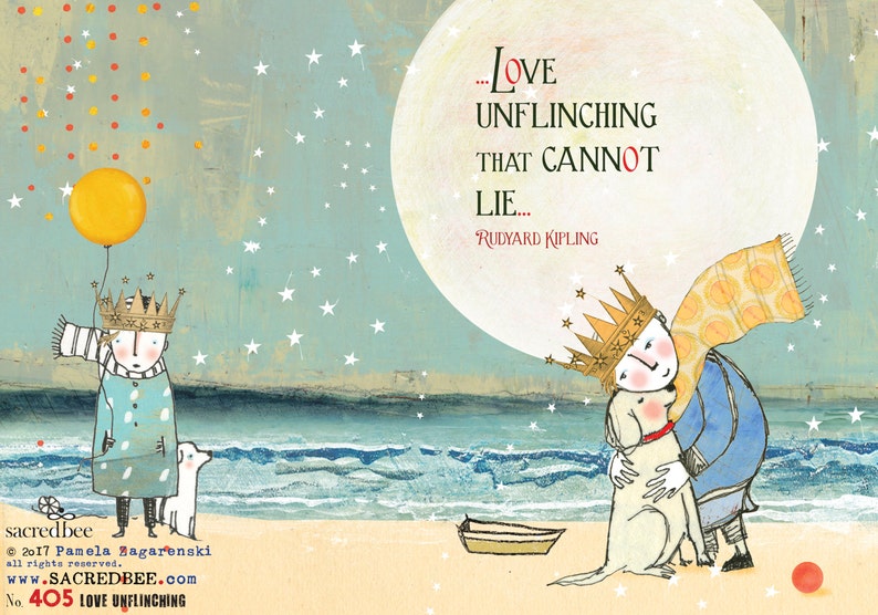 Sacredbee Card 405 Love Unflinching Pet Sympathy image 2