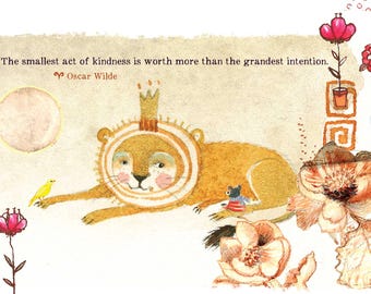 Sacredbee Card 510 Thank you Lion