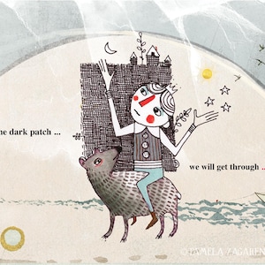 Sacredbee Postcard The Dark Patch by Pamela Zagarenski Limited editions