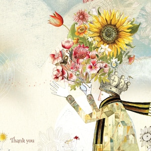 Postal Sacredbee Ramo de agradecimiento
