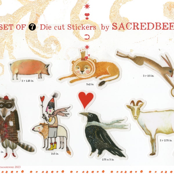 Sacredbee Die Cut STICKERS * Limited Edition