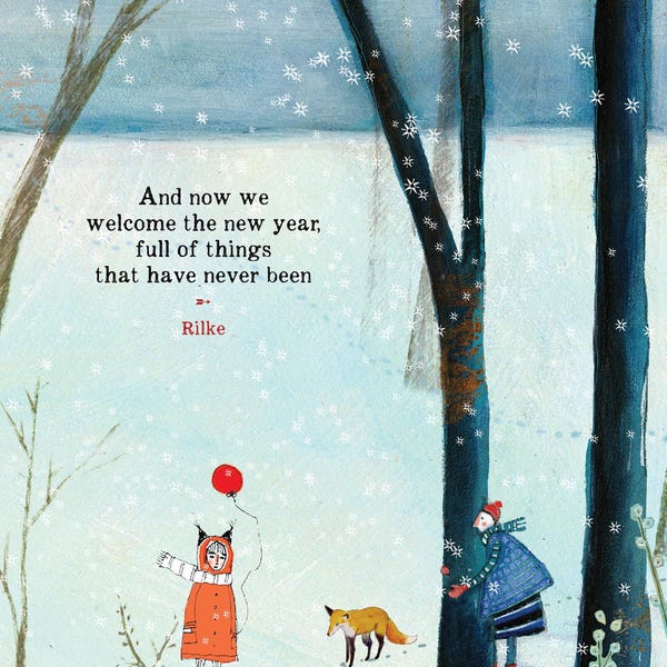 Sacred Bee Card 300 Rilke New Year Sacredbee - Pamela Zagarenski