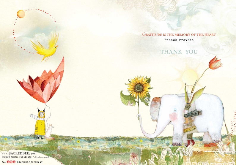 Sacredbee Card 494 Gratitude Greeting Card Thank you card image 3
