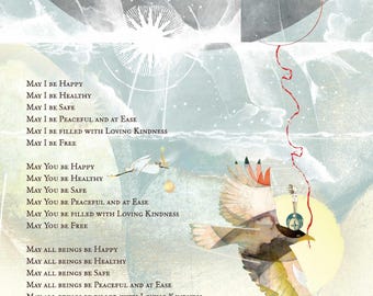 Impresión de archivo de Sacredbee: Oración Metta sobre la bondad amorosa