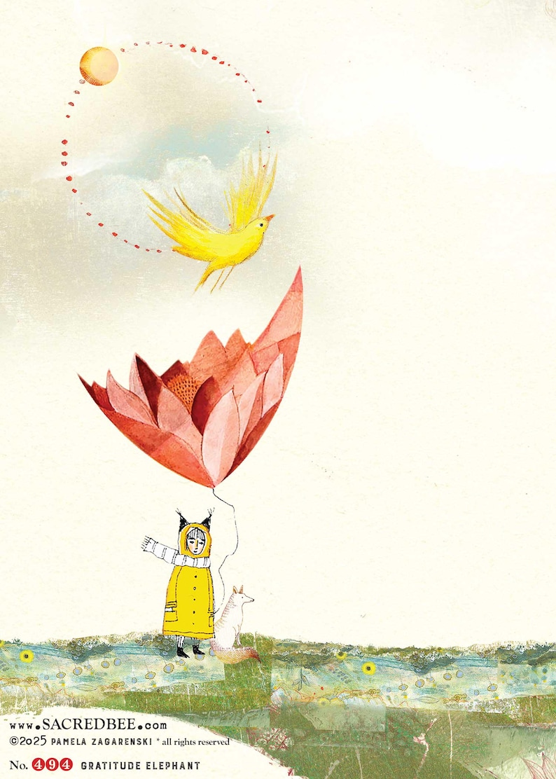 Sacredbee Card 494 Gratitude Greeting Card Thank you card image 2