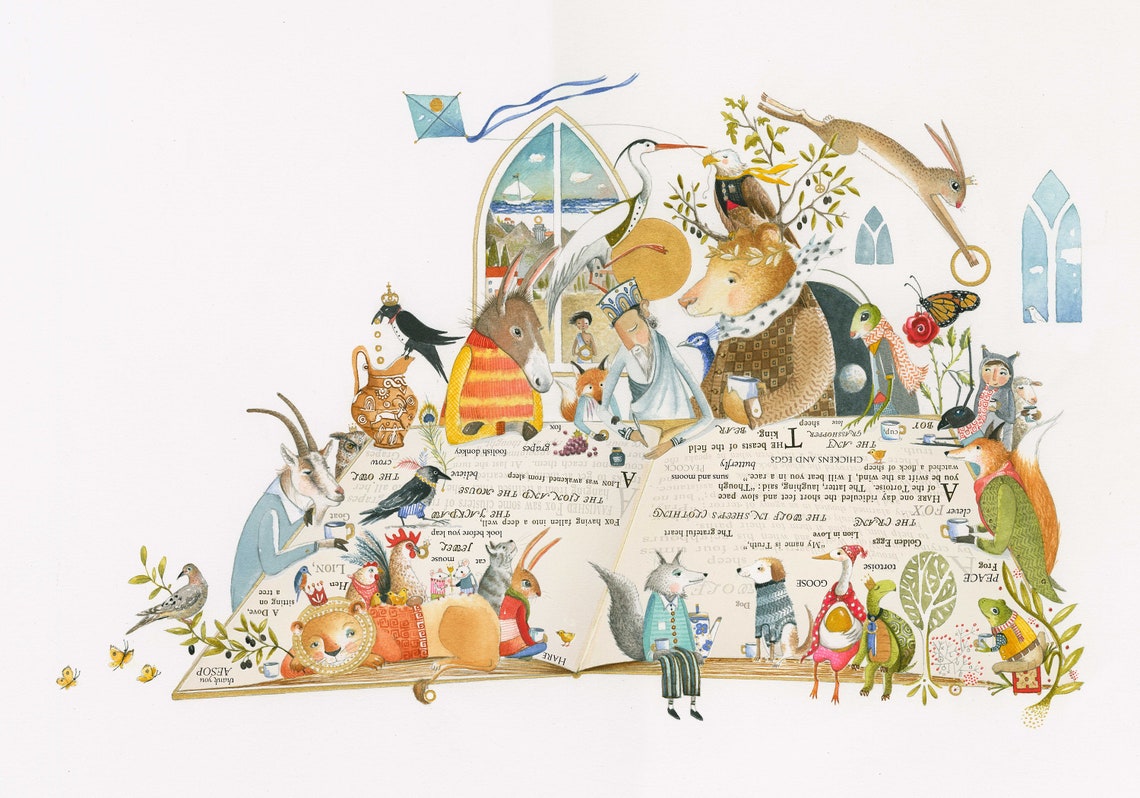 Sacredbee PRINT Illustration from The Fabled Life of Aesop image 1