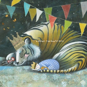 Sacredbee PRINT -Sleep Like A Tiger - Archival Art