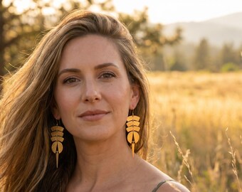 Stella Earring - Boho Geometric Dangle Earrings – Lightweight Gold Statement Earrings for Women, Modern Minimalist Jewelry Gift