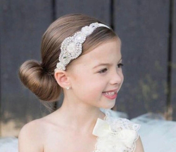 Rhinstone Headbandfancy Headbandgirls Headbandsflowergirl Etsy