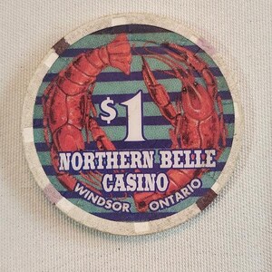 Vintage One Dollar Casino Chip – Windsor Ontario – Northern Belle & Casino Windsor Poker Chip