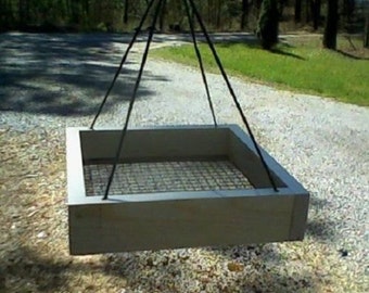 Hanging Tray Bird Feeder: Seed, Fruit & Vegetable Feeder