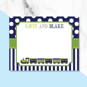 Train Thank you Cards/ Train Stationery