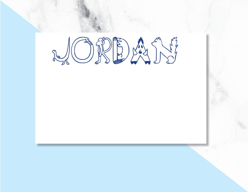 Animal Theme Thank you Cards Stationery