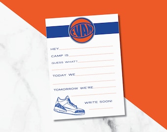 Sleepaway Camp Papelería / Notas del Campamento / Baloncesto Tarjetas de agradecimiento