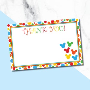 Mickey Mouse Thank You Cards