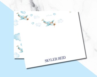 Airplane Stationery/ Thank You Cards/ airplane thank you cards/ toddler stationery