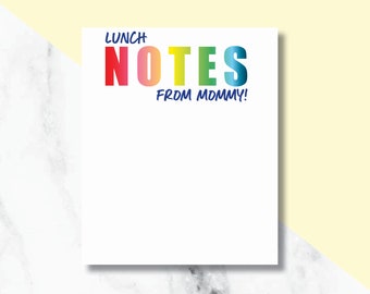 Lunch Notepads | Personalized Lunch Note Pads | Mom Lunch notes Notepads | dad lunch notes notepad |  personalized notepad