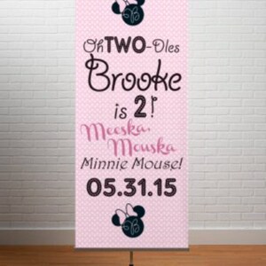 Banner de cumpleaños de Minnie Mouse imagen 2