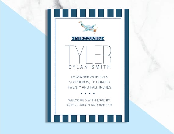birth announcement no photo