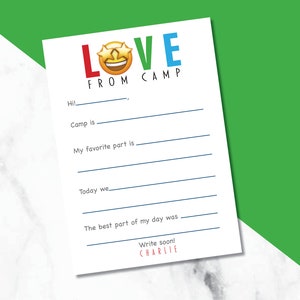 Sleepaway Camp Stationery/ Notes from Camp/ Happy Face Thank you cards