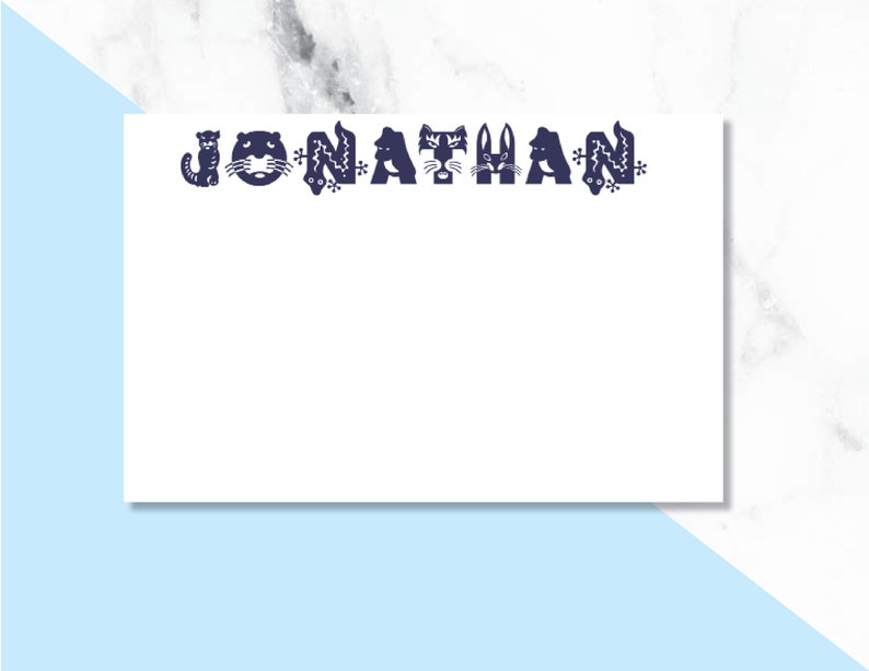 Animal Theme Thank you Cards Stationery