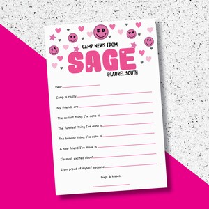 Sleepaway Camp cards | Notes from Camp | Camp Notepads | smiley face fill in the blank notecards