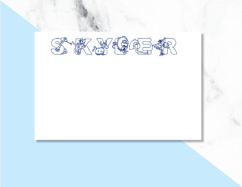 Animal Theme Thank you Cards Stationery