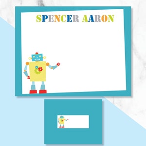 Robot Thank you Cards/ robots Stationery