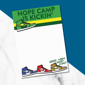 Camp stationery from home / Notes from home / kicking Thank you cards/ Sleepaway camp stationery from home