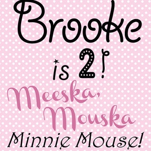Banner de cumpleaños de Minnie Mouse imagen 3
