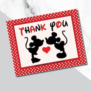 Mickey Mouse Thank You Cards