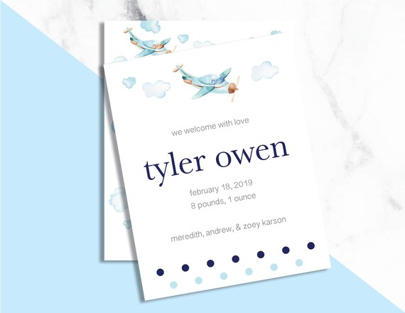 birth announcement without photo