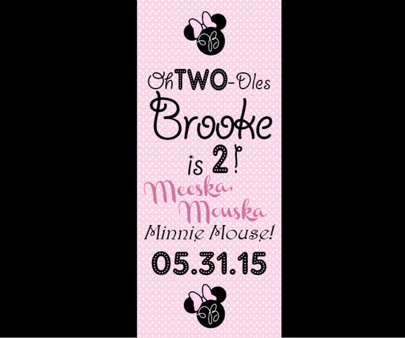 Banner de cumpleaños de Minnie Mouse imagen 1