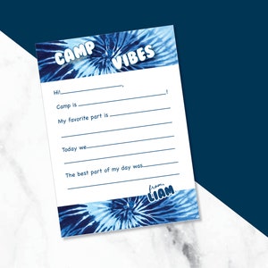 Sleepaway Camp Stationery/Tie Dye Sleep away cards/ Notes from Camp/ Sports Thank you cards