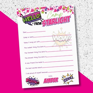Sleepaway Camp Stationery/ Notes from Camp/ Boom Thank you/ Cartoon like camp thank you cards