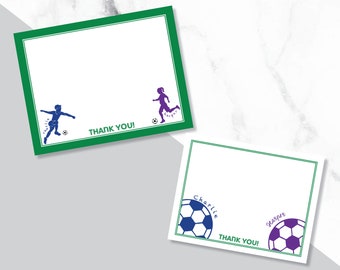 Soccer Thank you Cards/ Sport Stationery