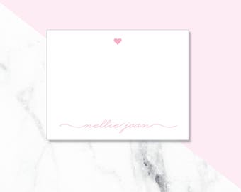 Heart simple Thank You Card/ Stationery/ Notecard