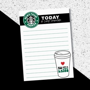 Sleepaway Camp Stationery/ Camp Stationery/ Notes from Camp/ Coffee Thank you/ Camp Notepads