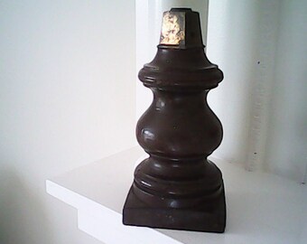 1930s WOOD BRASS POST Architectural Salvage