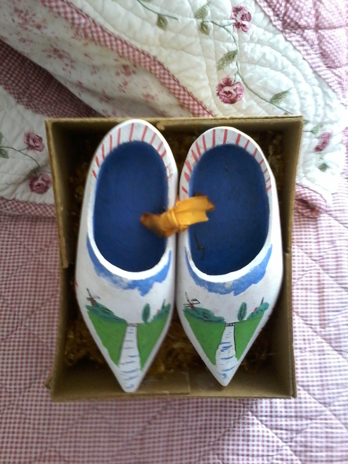 1950s HOLLAND CLOGS WOOD Original Box 1950s Amsterdam Hand Painted ...
