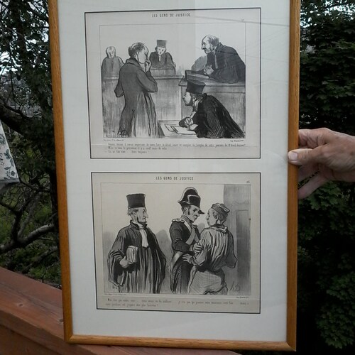 FRENCH ART CARICATURES Honore Daumier Law And Justice or Les Gens De Justice 2 Of Series # shops 13 # 17