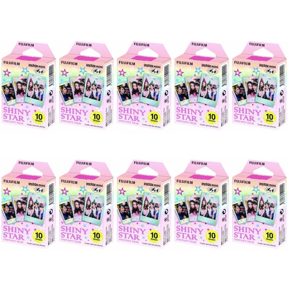 Free Shipping 10 Packs Fujifilm Fuji Instax Mini Picture Format Shiny Star Instant Film Photo 100 Shots For Polaroid 7s 8 25 70 Camera X238