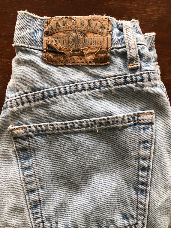 Vintage 90s GAP Jeans-Light Wash-Reverse Fit-Made… - image 9