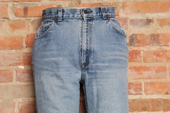 Vintage 70s Levi's White Tab Jeans-Made in the US… - image 3