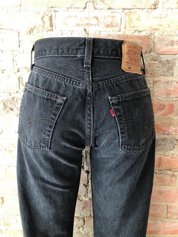 Vintage 501 Levi’s Black Denim-Made in USA- Size 2