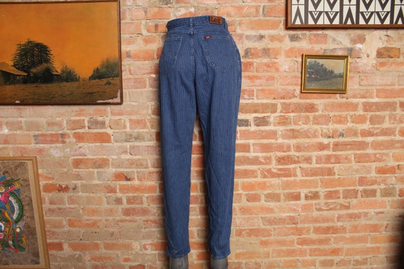 Vintage 80s Stripped Lee Jeans -SZ 28-Made in the… - image 5