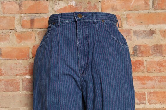 Vintage 80s Stripped Lee Jeans -SZ 28-Made in the… - image 3