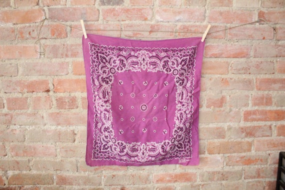 Vintage Purple Bandanna - image 1